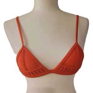 Triangl Women's Red Crochet Detail Bikini And Tankini Tops